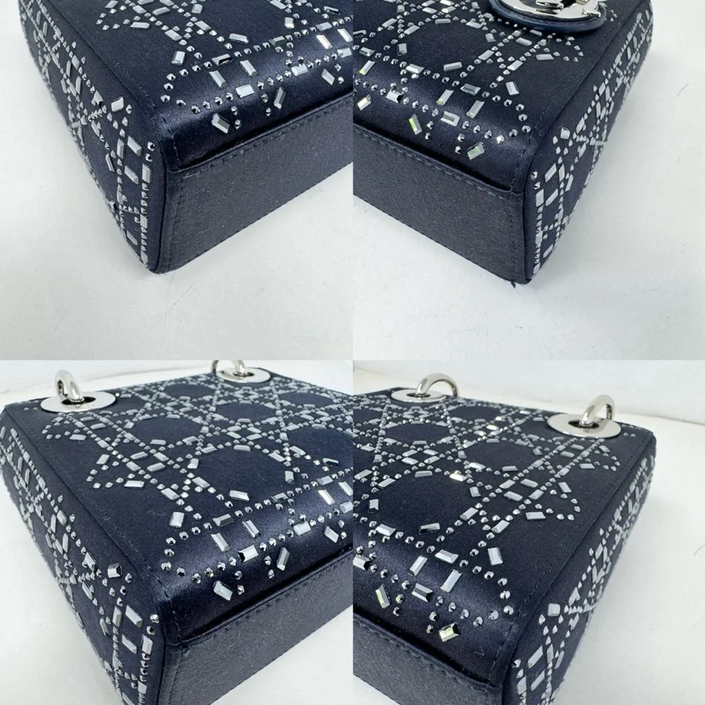 Christian Dior Black Strass Cannage Satin Mini Lady Dior - Picture 7 of 10